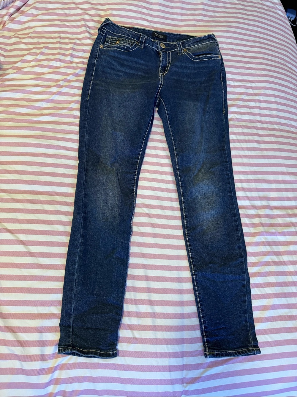 True Religion JennieCurvy mid rise super skinny Womens Stretch Denim Jeans sz 28